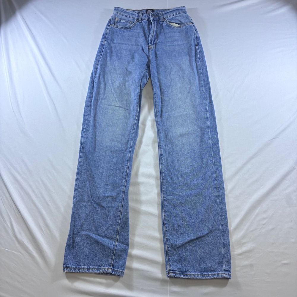 BDG Urban Outfitters High Waisted Straight Leg Jeans Light Wash Blue Size 25